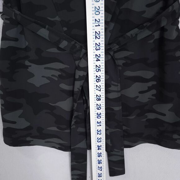 500 Maison Cinqcent Black & Grey Camo Lightweight Belted Trench Jacket Medium - Picture 7 of 16